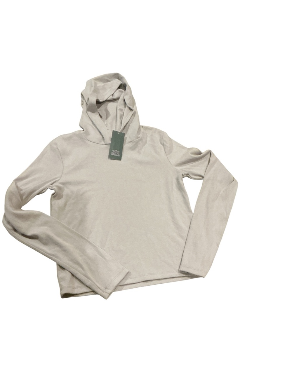 Soft light gray hooded sweater